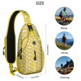 thumbnail image 5 of Llama Print Sling Backpack, Lightweight Crossbody Daypack with Cute Llama Face Cartoon Pattern, Adorable Kawaii Alpaca Design, Funny and Cute Anti-theft Travel Bag for Daily Use, Outdoor, Gym, 5 of 6