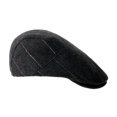 thumbnail image 3 of WITHMOONS Wool Blend Flat Cap Classic Herringbone Ivy Gatsby Hat YZ30100 (Brown), 3 of 5