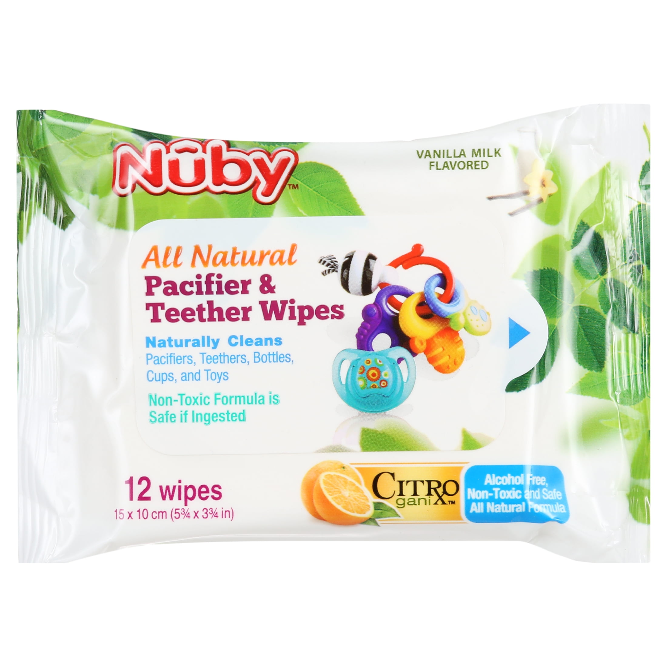 Nuby Comfort Orthodontic Pacifier and Pacifier Wipes Combo Pack Size 0-6  Months
