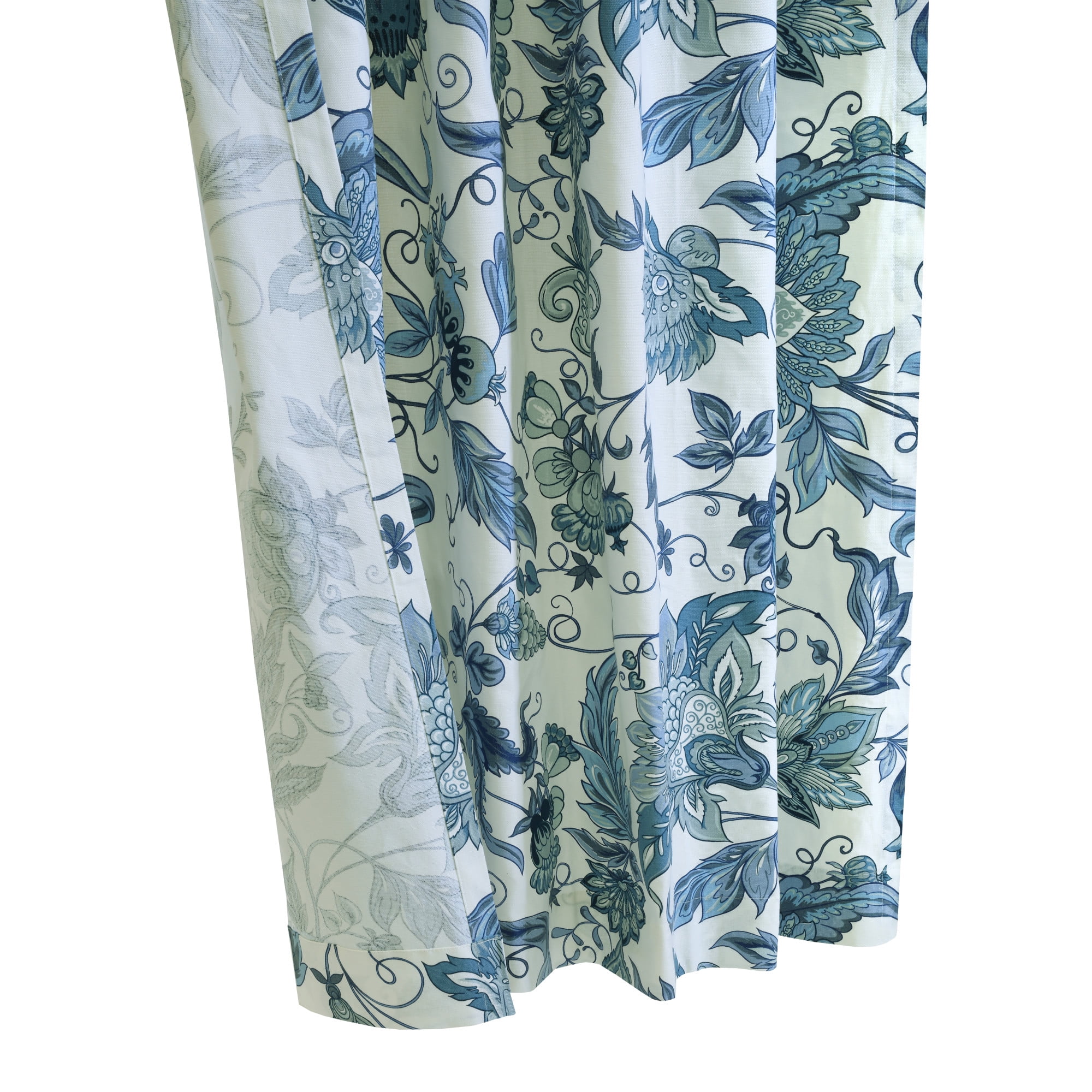 Loft Living Janet Light Filtering Dual Header Indoor Curtain 52 x 95 in Blue