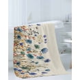 thumbnail image 3 of Blue Teal Spring Floral Towel Set of 3, Soft Microfiber Bath Towels, Hand Towel, Washcloths, Watercolor Botanical Summer Flowers Quick-Dry Absorbent Towels for Bathroom Kitchen Hotel Beach Gym Spa, 3 of 7
