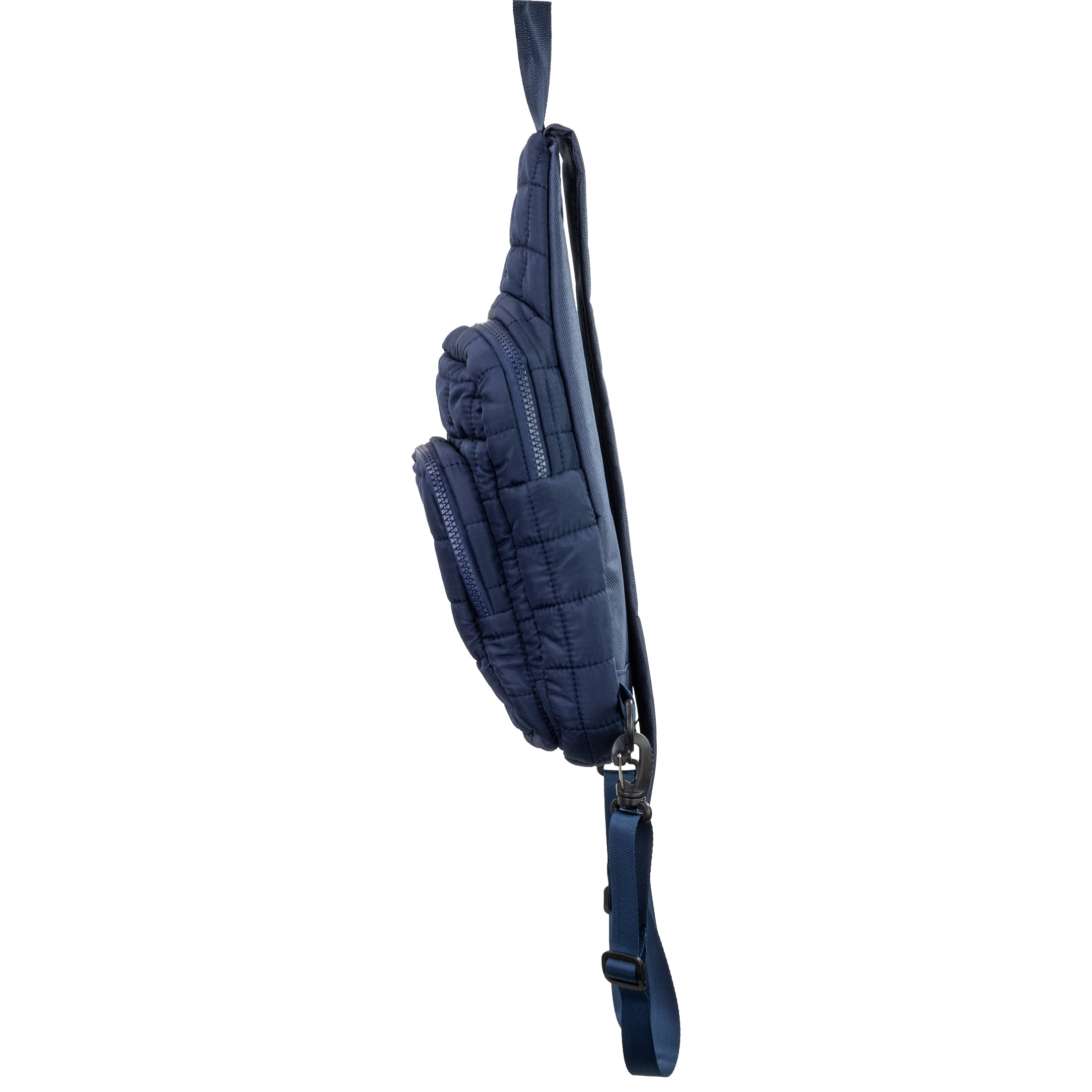True Gear Quilted Polyester Convertible Crossbody Backpack for Women with Adjustable Straps, Blue