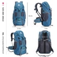 thumbnail image 2 of Mochila de Senderismo Bseash 50L Resistente al Agua Ligera Verde Azul, 2 of 9