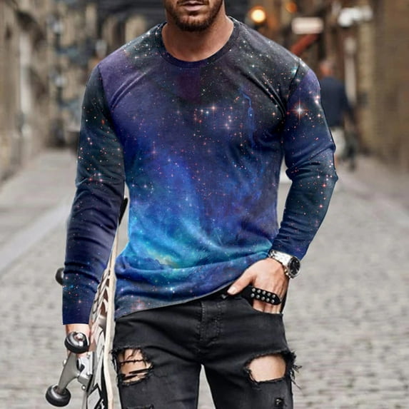 AURIGATE Men's Unisex Daily T Shirt 3D Print Graphic Prints Cross Print Long Sleeve Tops Casual Blouse