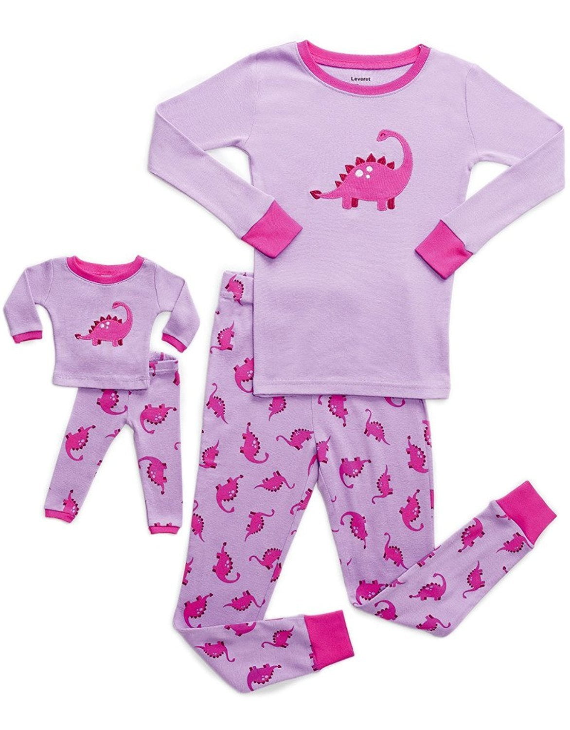 2-10 Y Leveret Horse Matching Doll /& Kid Short 2 Piece Pajama 100/% Cotton