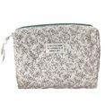 thumbnail image 1 of Bolso de pañales de tocador para mujer bolso de mano de uso diario para niñas con cierre de cremallera de algodón estampado, 1 of 6