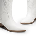 thumbnail image 4 of Botas Vaqueras para Mujer DREAM PAIRS Blancas con Bordado y Caño de 25 cm, 4 of 7
