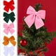 thumbnail image 1 of Lazo decorativo de árbol de Navidad - Pack de 2 lazos decorativos de terciopelo para regalos, coronas y decoración navideña, 5,12 pulgadas, rojo, amarillo, verde, rosa, blanco, 1 of 7