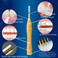 thumbnail image 1 of Becaristey 40pcs Interdental Brush Fine Toothpick Soft Floss Stick Tooth Floss Head Toothpick Cleaning Tool Orange 0.6mm, 1 of 9