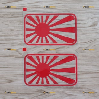 Japanese Rising Sun Vinyl Adesivo Rising Sun Made In Japan Japanese Rising Sun Variant Flag Japan ...