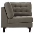 thumbnail image 5 of Modway Empress Upholstered Fabric Corner Sofa in Granite, 5 of 11