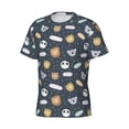thumbnail image 3 of Yiaed Cartoon Animals Print Mens Short Sleeve Tight Fit T-Shirt, Crewneck Casual Tee-X-Large, 3 of 5