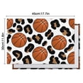 thumbnail image 5 of White Leopard Basketballs Pattern Summer Placemats Table Placemats Set Of 6-Linen Kitchen Washable Placemats Table Mats 11.8"x17.7"Non-Slip Heat Resistant, 5 of 5