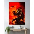 thumbnail image 2 of Dragon Underworld - Vintage Sci-Fi Art Poster Wall Art, Modern Wall Decor For Living Room Bedroom, 12x18 UNFRAMED, 2 of 3