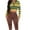 Yellow, variant on aidice Crop Tops for Women Casual Lapel Neck Button Long Sleeve Blouses Slim Fitting Striped Shirts