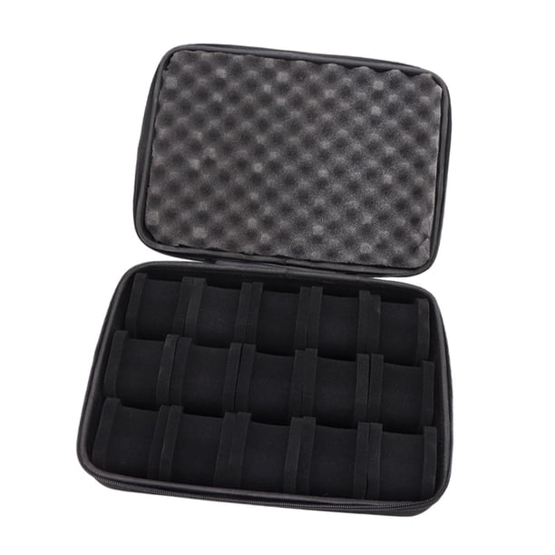 Estuche para guardar relojes,Caja de almacenamiento de relojes antiarañazos con cremallera,Organizador de relojes portátil a prueba de golpes y polvo,Estuche de viaje para relojes con 15