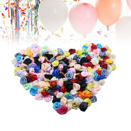 Niceauty 100Pcs Soft Cloth Flower Heads for Party and Home Decoration