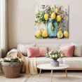 thumbnail image 5 of Rustic Lemon Vases Wall Art Painting on Canvas, Vintage Botanical Wooden Canvas Art Home Prints Wall Art Framed Modern Artwork for Living Room Bedroom Wall Decor 20x20in, 5 of 9