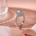 thumbnail image 3 of Eclet Jewels Heart Cut Excellent 1.7 Ct Diamond Ring For Women's - 14K White Gold Over Wedding Anniversary Ring - Stacking Heart Halo Engagement Wedding Ring - Heart Shape Proposal Ring for Women's, 3 of 8