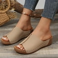 thumbnail image 3 of Dakaela Orthopedic Wedge Sandals for Women 2025 Summer Platform Slip on Walking Casual Slippers Shoes, 3 of 8