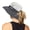 Beige/Grey, variant on Women's Outdoor UV-Protection-Foldable Sun-Hats Mesh Wide-Brim Beach Fishing Hat with Ponytail-Hole 