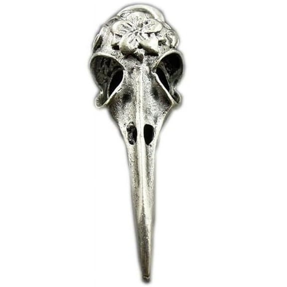 20PCS Antiqued Silver Alloy Crow Skull Charms Bird Head Raven Skeleton Pendant for Jewelry DIY Making Accessories Crafts