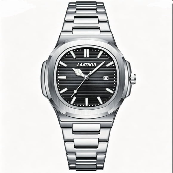 LAATIKUI Reloj de Cuarzo Reloj para Hombre Luminoso Impermeable de Negocios Moda Reloj casual