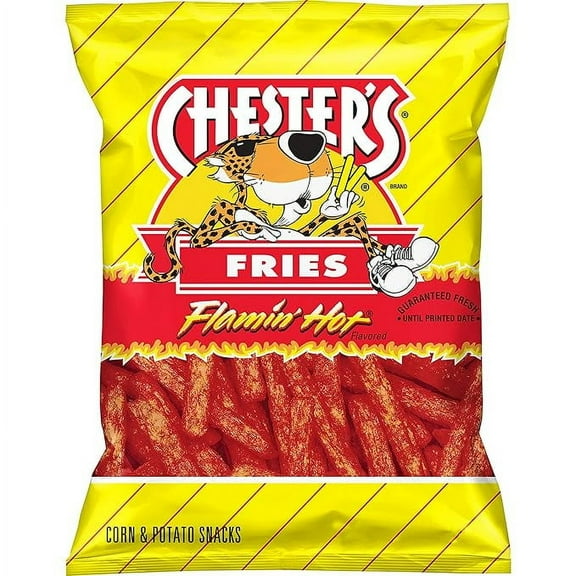 Chester's Flamin' Hot Fries Flavored Corn & Potato Snacks Bag, 5.25 Oz ( Pack of 3 )