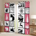 thumbnail image 2 of jejeloiu Jungle Animal Deer Black Out Curtains,Rustic Farmhouse Hunting Curtains Pack of 2 (42x63 Each),Safari Bear Silhouette Bedroom Curtains For Adults,Microfiber Bedroom Decor, 2 of 6
