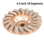 4.5 inch 18 Segments Diamond Cup Grinding Wheels 5/8"-11 Arbor for Concrete and Masonry Angle Grinder