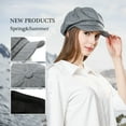 thumbnail image 2 of Comhats Womens Newsboy Cabbie Painter Baker Boy Cap 8 Panel 56-59CM Adjustable for Spring Summer light grey, 2 of 4