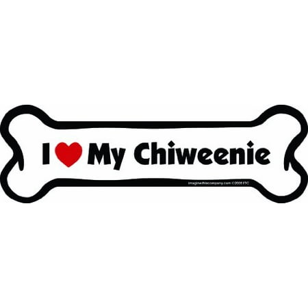 

Imagine This Bone Car Magnet I Love My Chiweenie 2-Inch by 7-Inch