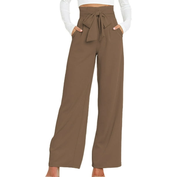 Bellella Ladies Trousers Wide Leg Bottoms High Waist Pants Casual