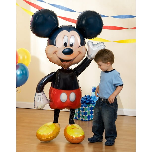 Globo anagrama Airwalker Jumbo con forma de anagrama de Mickey Mouse, 132 cm, lámina