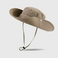 thumbnail image 2 of UTSJKR Boonie Hats for Men Women UPF 50+ Sun Protection Safari Hat with Wide Brim & Chin Strap for Fishing Hiking Outdoor Khaki, 2 of 4
