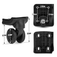 thumbnail image 2 of GUGULUZA Kit de Remplacement de Roues de Valise 2 Pcs, Roues Silencieuses Durables Noires pour Réparation DIY, Roues à Double Rangée, 2 of 5