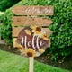 thumbnail image 5 of Wooden Welcome Doorplate Hanging Rack Wooden Sunflower Art Front Door Flower Wreath Hanging Bedroom Home Decoration, 5 of 6