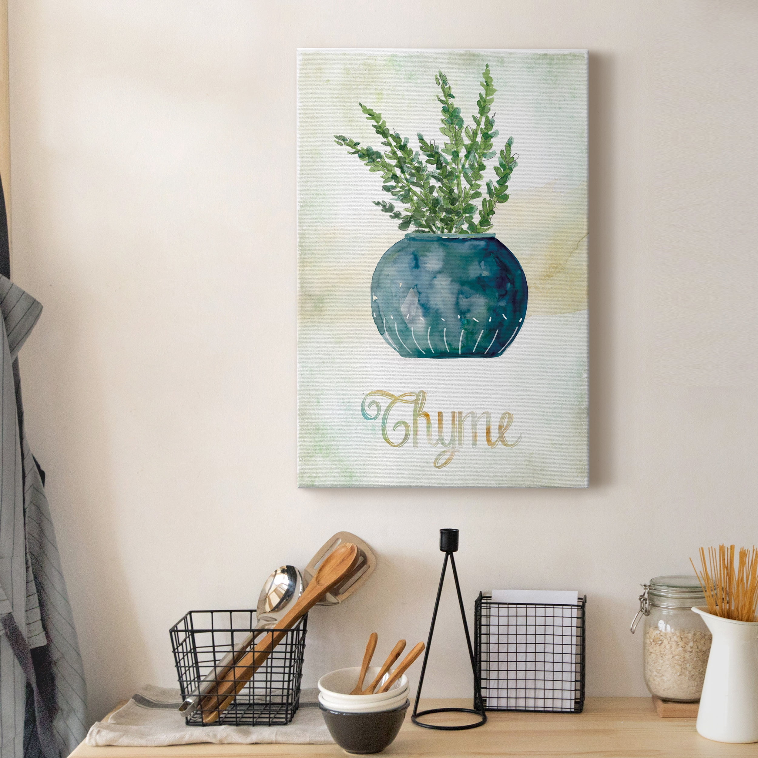 Potted Thyme Premium Gallery Wrapped Canvas - Ready to Hang - 24 x 36