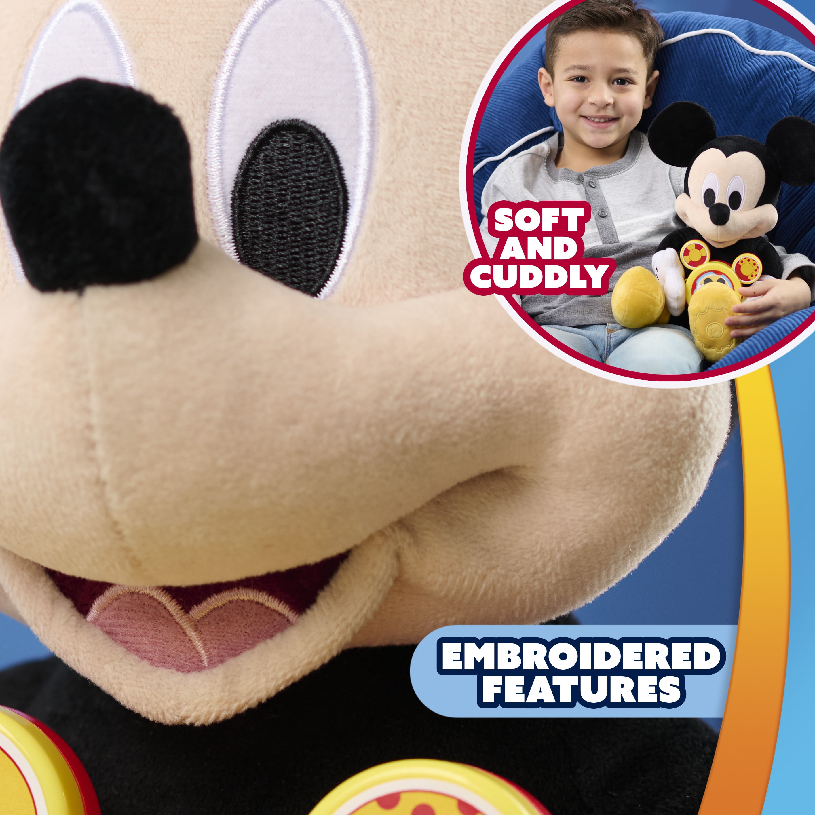 Disney Jr. Oh, Toodles! 11.5-inch Mickey Mouse Plush Interactive Toy with Sounds & Phrases
