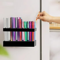 YiJuHui 1pcs Acrylic Straw Holder Cabinet Door Organizer, Split Design Adjustable Height Large Capacity, Reusable Drinking Straw Storage with Drainage Holes, Kitchen Utensil Accessory Container