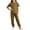 Coffee, variant on Bovxnpu Girls Sleepwear 2 Piece Loungewear Set Ribbed Short Sleeve Top and Elastic Cuffed Pants Loungewear Outfits Set