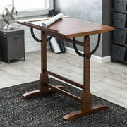 Studio Designs Vintage Drafting Drawing Table with Adjustable 36 Wide Top, Rustic Oak