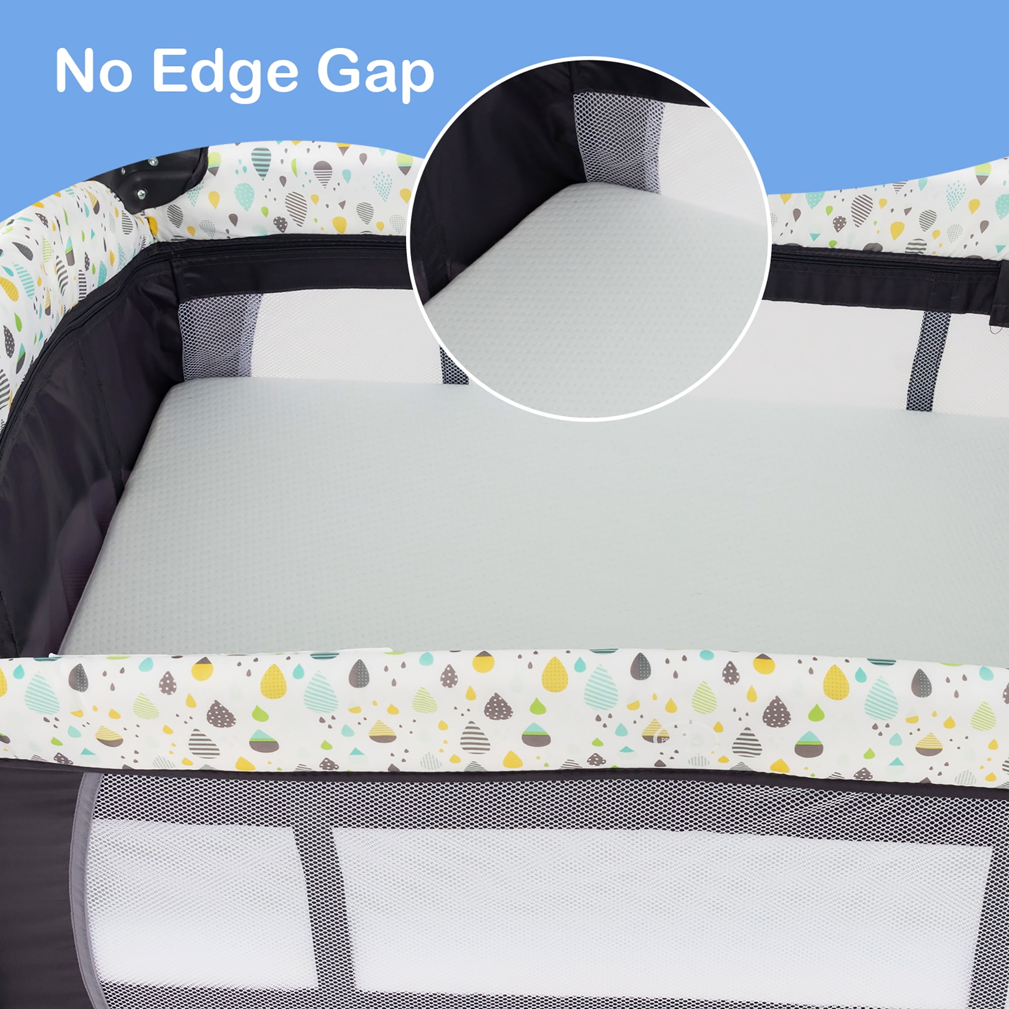 Gymax Baby Playpen Mattress Pad Dual Sided Bed Mattress w/Removable and Washable Cover