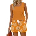 thumbnail image 2 of Short Sets Women 2 Piece Outfits Tank and Shorts Set Matching Sets Lounge Sets for Women Summer Plus Size Two Piece Short Set Comfy Summer Outfits for Women Casual Summer Outfit Shorts Outfit, 2 of 5