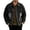 Black, variant on Men's Vintage Washed Denim Trucker Jacket Casual Drop Shoulder Chambray Button Down Shacket for Fall Winter Outerwear Travel with Pockets, Dark Blue, M