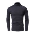 thumbnail image 4 of One opening Man's Slim Base Pullover,  Long Sleeve Turtleneck Casual T-shirt, 4 of 5