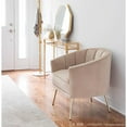 thumbnail image 6 of Tania Contemporary/Glam Accent Chair in Gold Metal and Champagne Velvet by LumiSource, 6 of 11