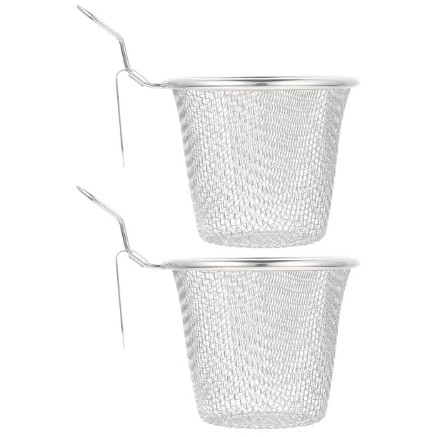 2 coladores de cocina de acero inoxidable para ollas calientes.