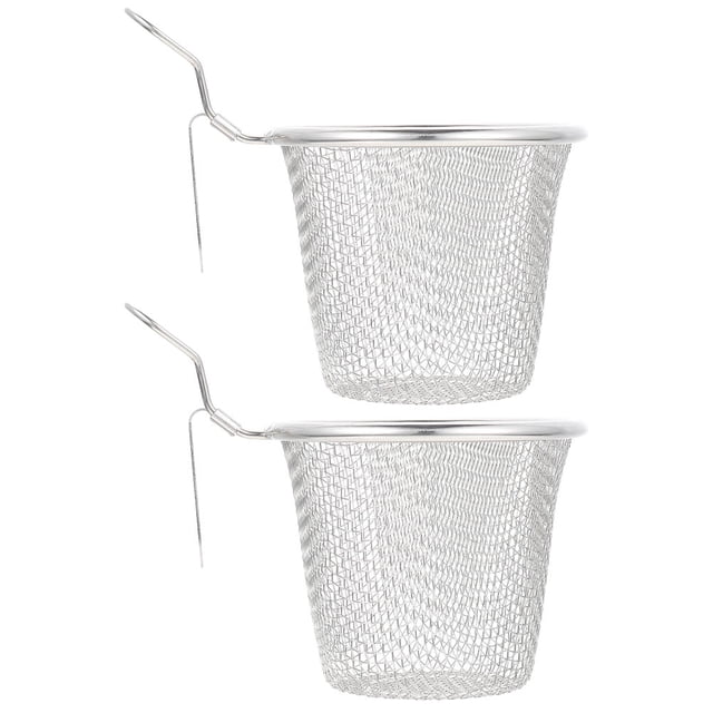 2 coladores de cocina de acero inoxidable para ollas calientes.