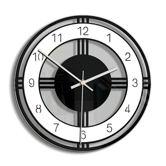 Farmhouse Style Iron and Wood Material Wall Clock, Kitchen Living Room Decor, Silent Non-Ticking Battery-Operated Timepiece with Easy Installation Guide